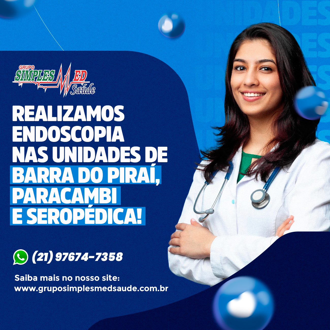 Realizamos endoscopia nas unidades de Barra do Piraí, Paracambi e Seropédica.